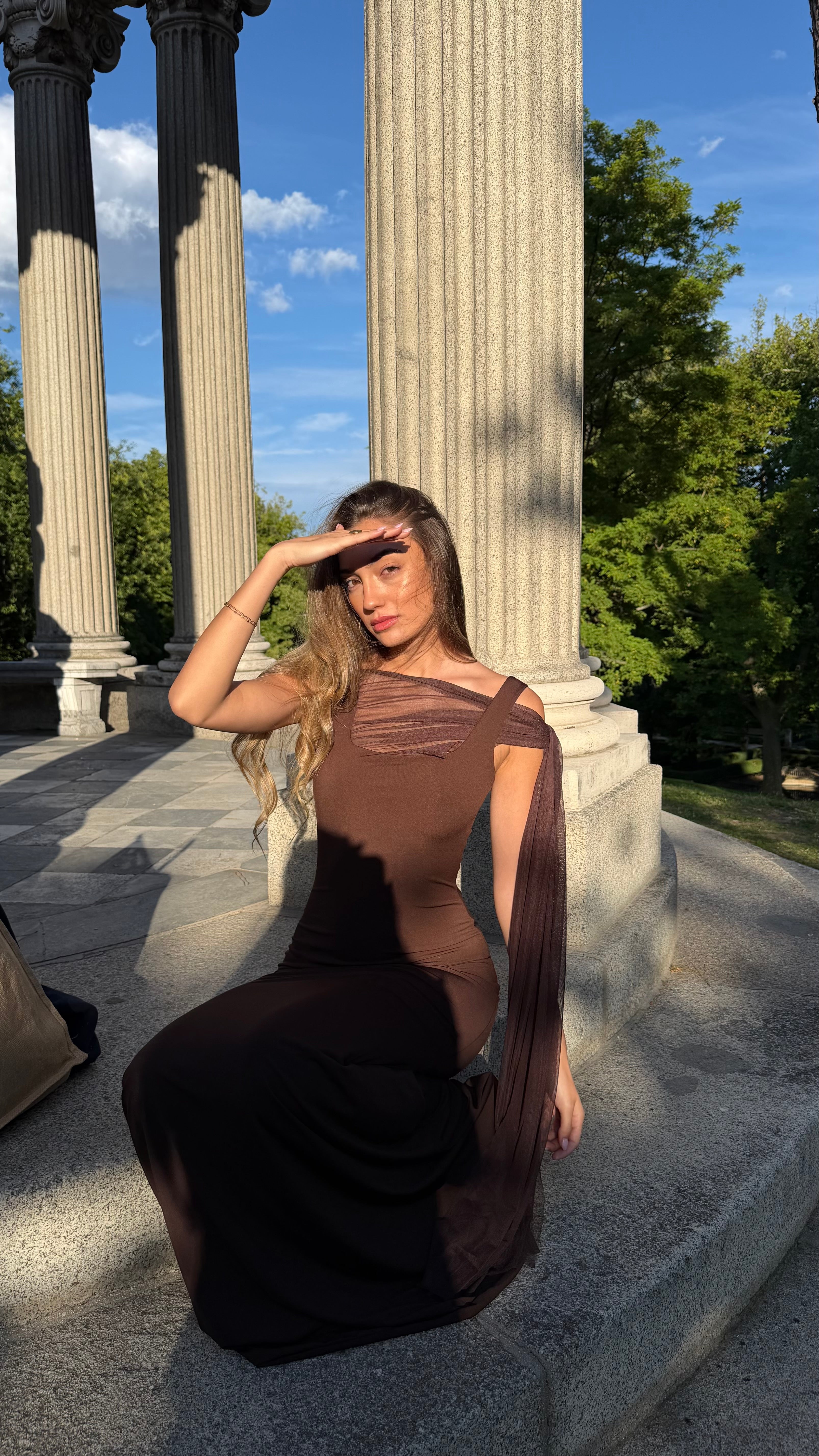 Vera dress - marrón