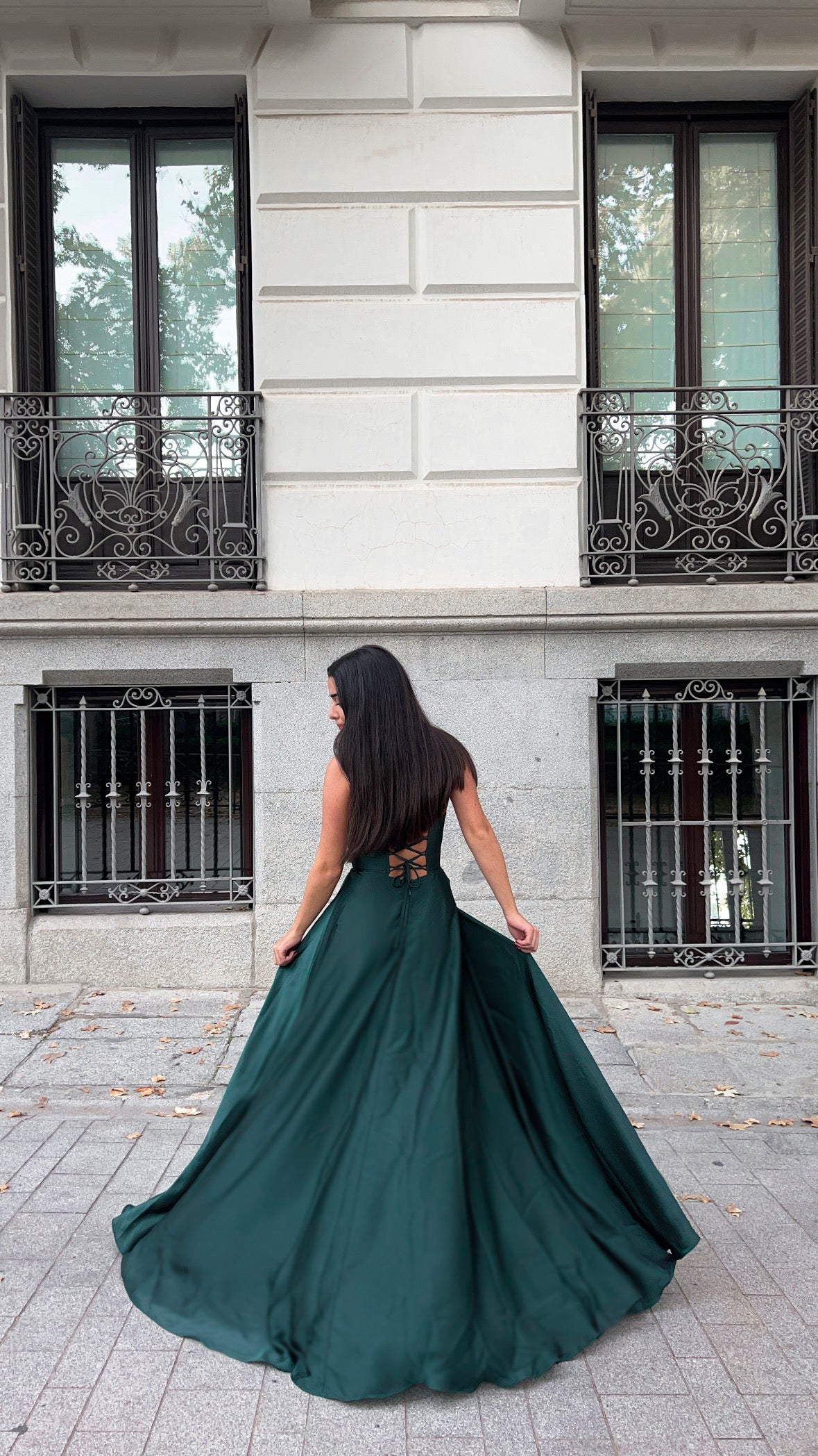 The corset dress - verde botella