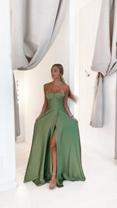 The corset dress (olive green)