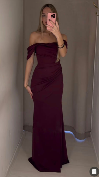 Scarlett dress - burgundy
