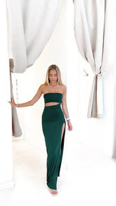 Cut out dress (dark green)